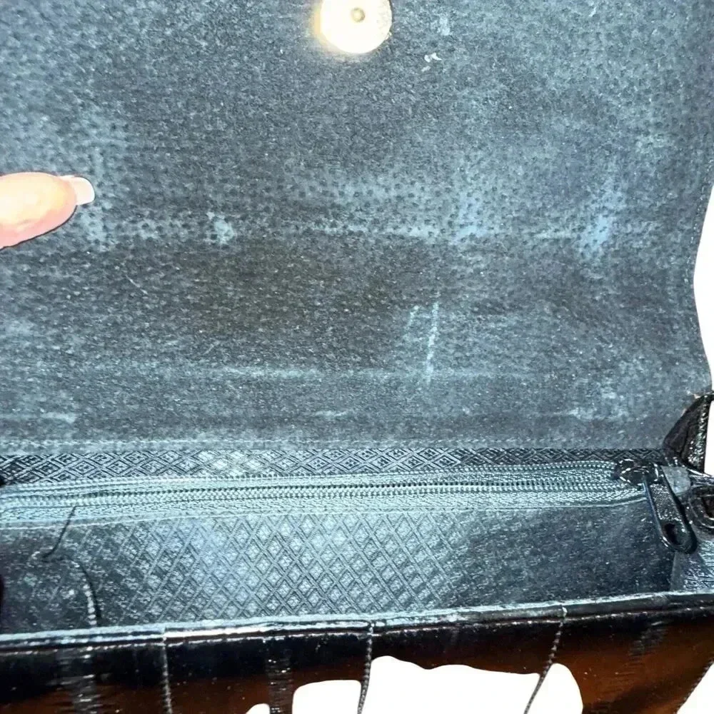Vintage Eelskin Clutch Purse Handbag 80's Classic‎